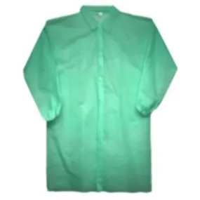 (50/Case) Premium Green Lab Coats | 44" long, 40 gram, Elastic Wrists