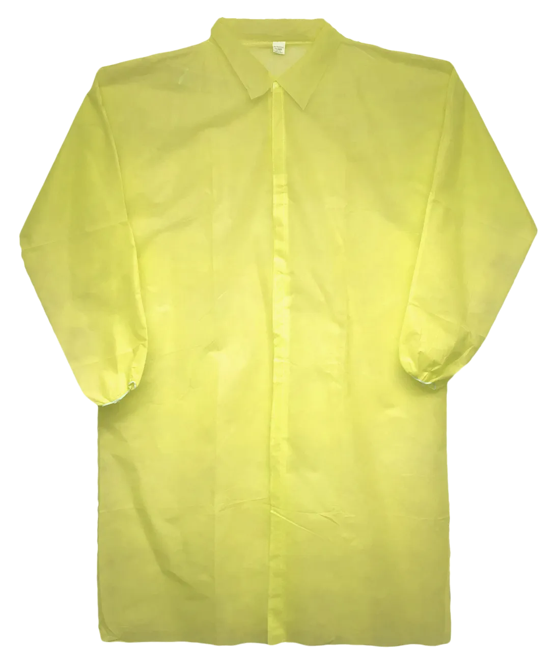 (50/Case) Premium Yellow Lab Coats | 44" long, 40 gram, Elastic Wrists