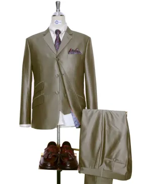 60s Mod Style Gold Tonic 3 Piece Suit