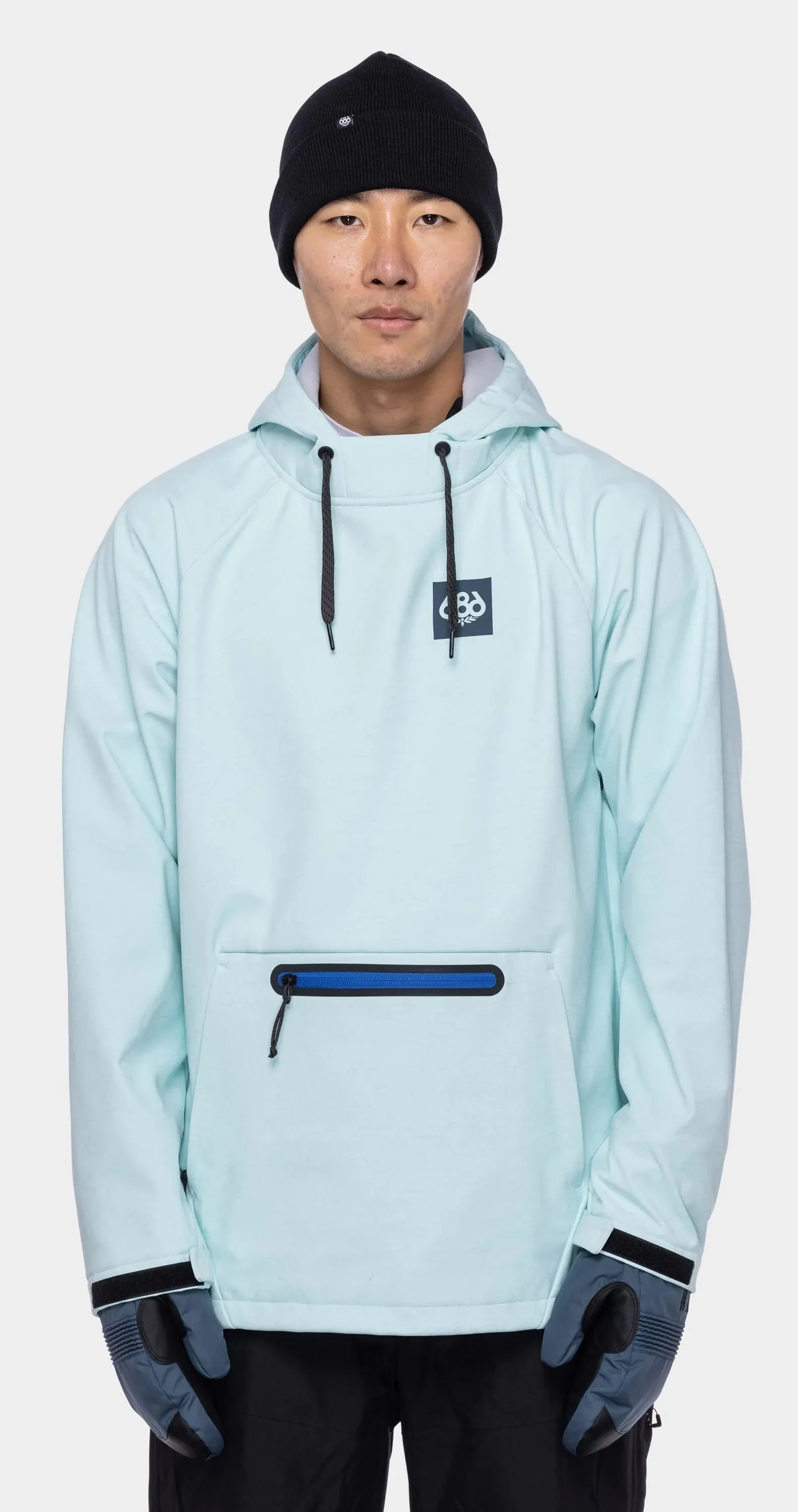 686 Waterproof Hoodie Mens 2023 Icy Blue Hyperchromic