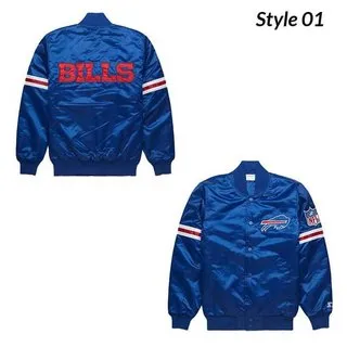 90s Mens buffalo Blue Red Satin Jacket