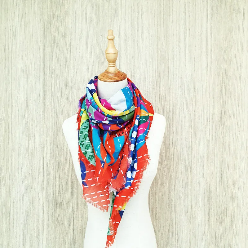 A Rainy Day in Singapore Cotton Scarf