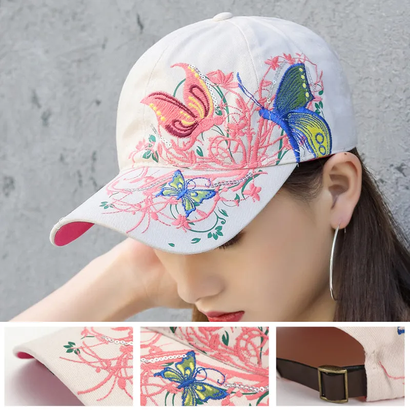 Adjustable Breathable Embroidered Sun Hat