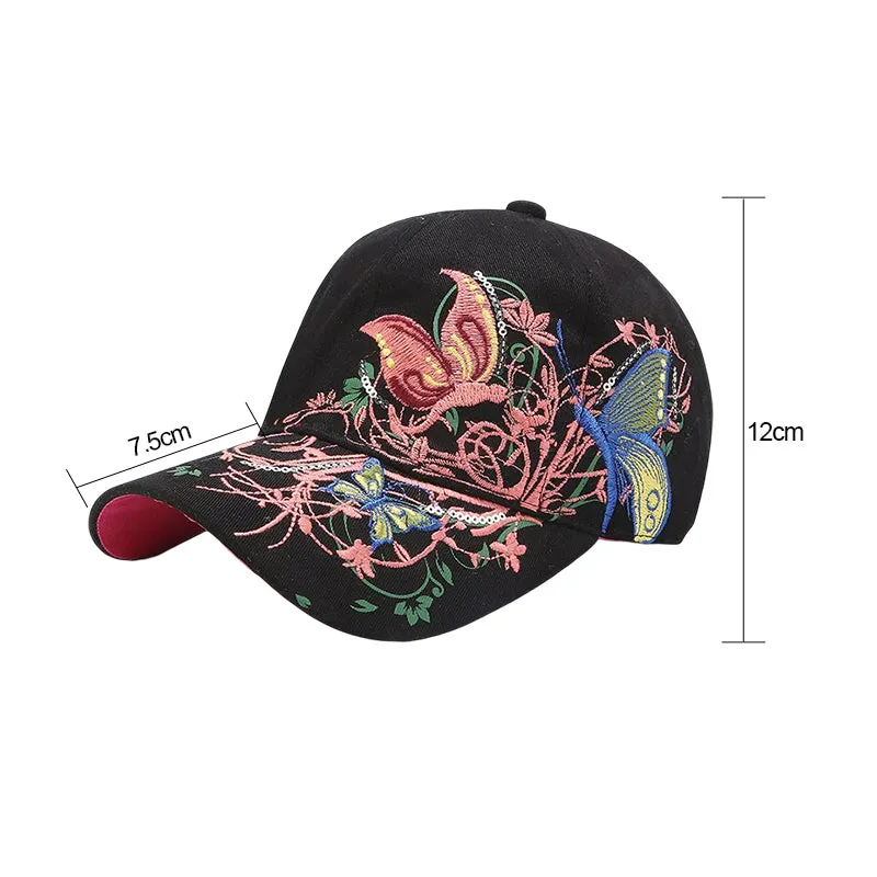 Adjustable Breathable Embroidered Sun Hat