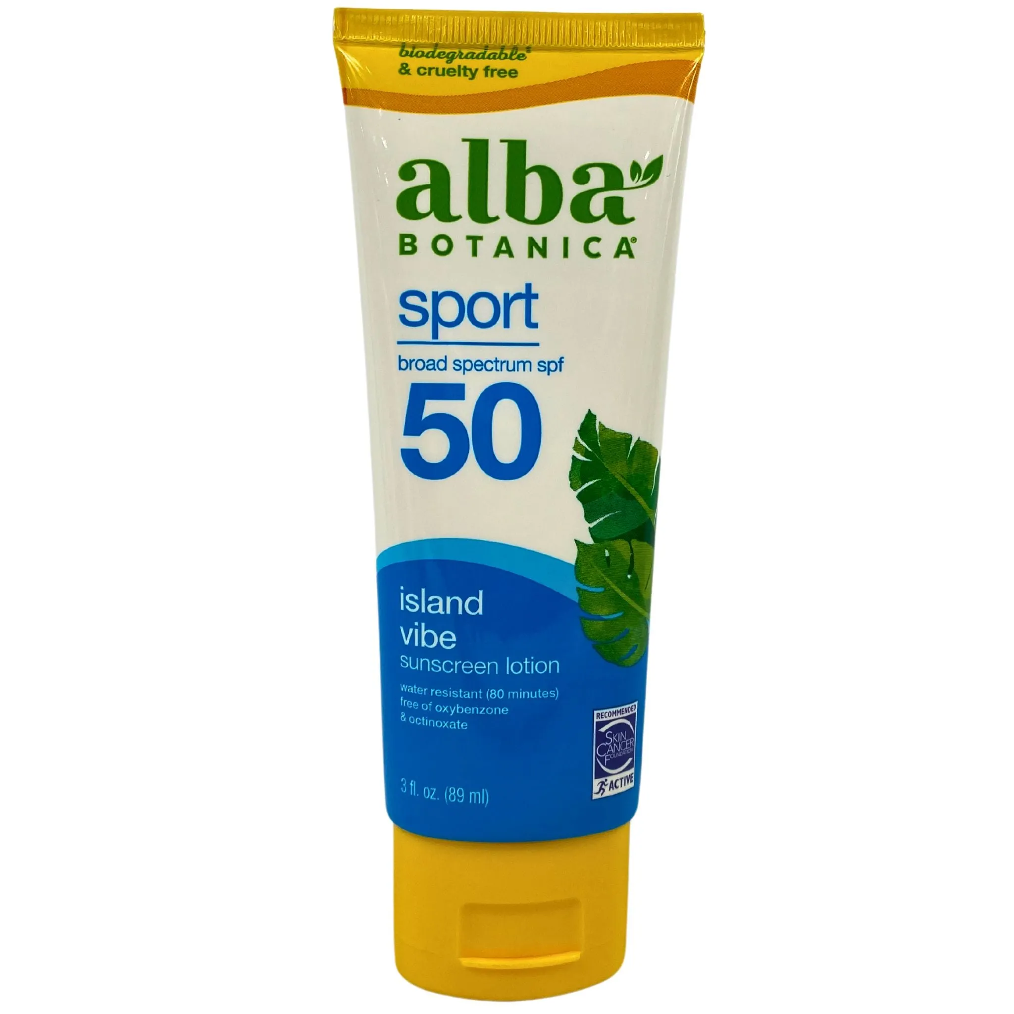 Alba Botanica Sport Broad Spectrum SPF 50 Island Vibe Sunscreen Lotion 3OZ (48 Pcs Lot)