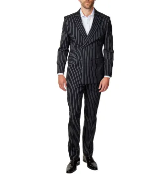 ALFRED - Black Chalk Stripe Double Breasted Suit