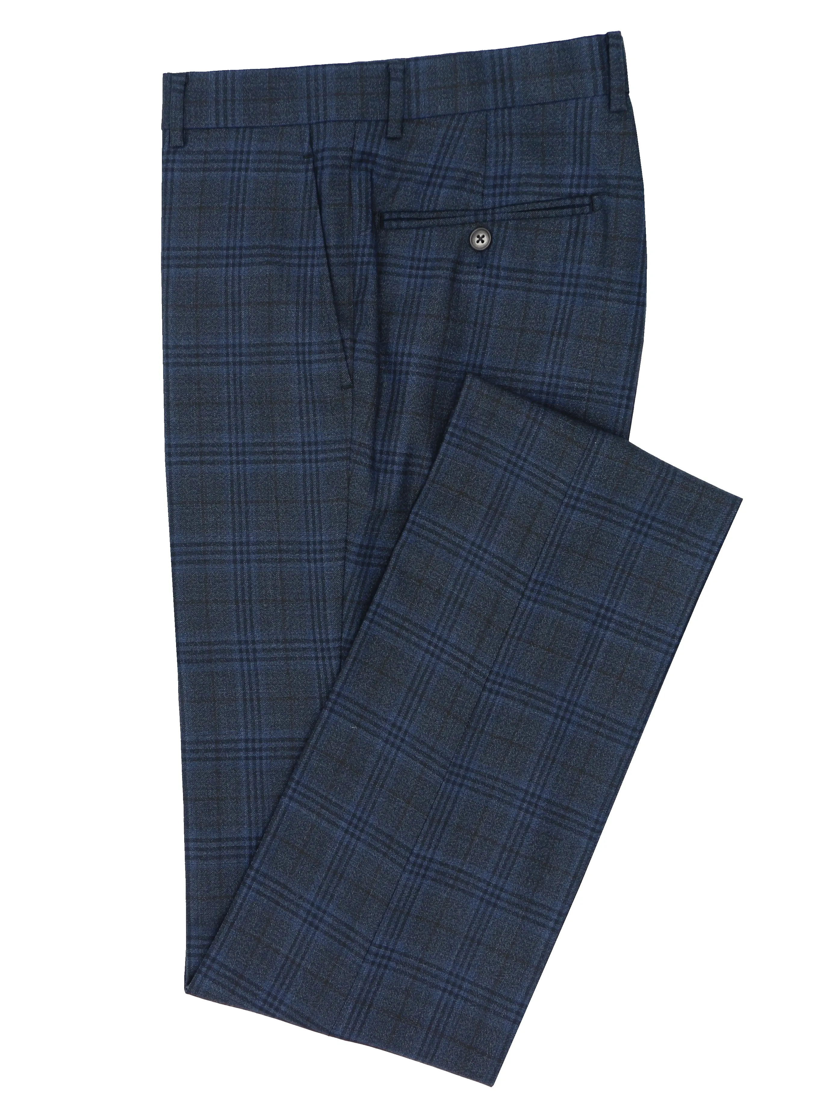 Amalfi Edward Blue Checked Suit