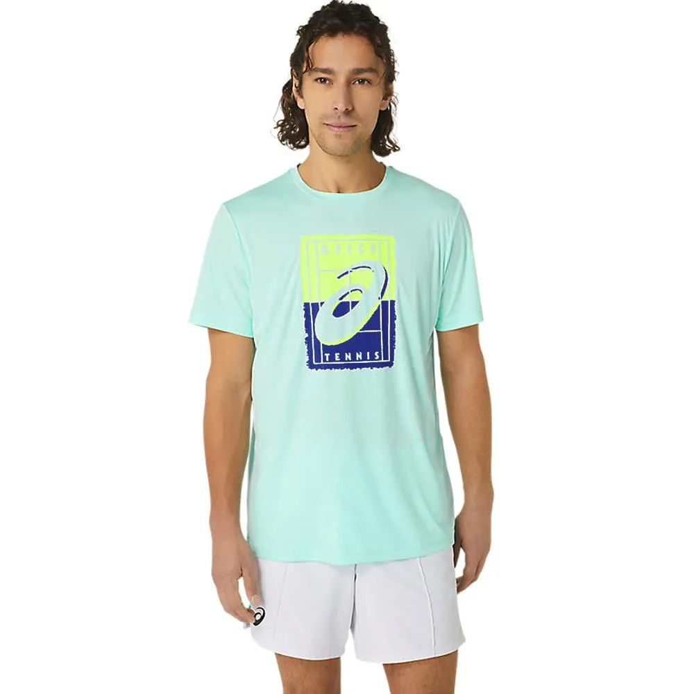 Asics Men's Court Graphic Tee - Aquamarine