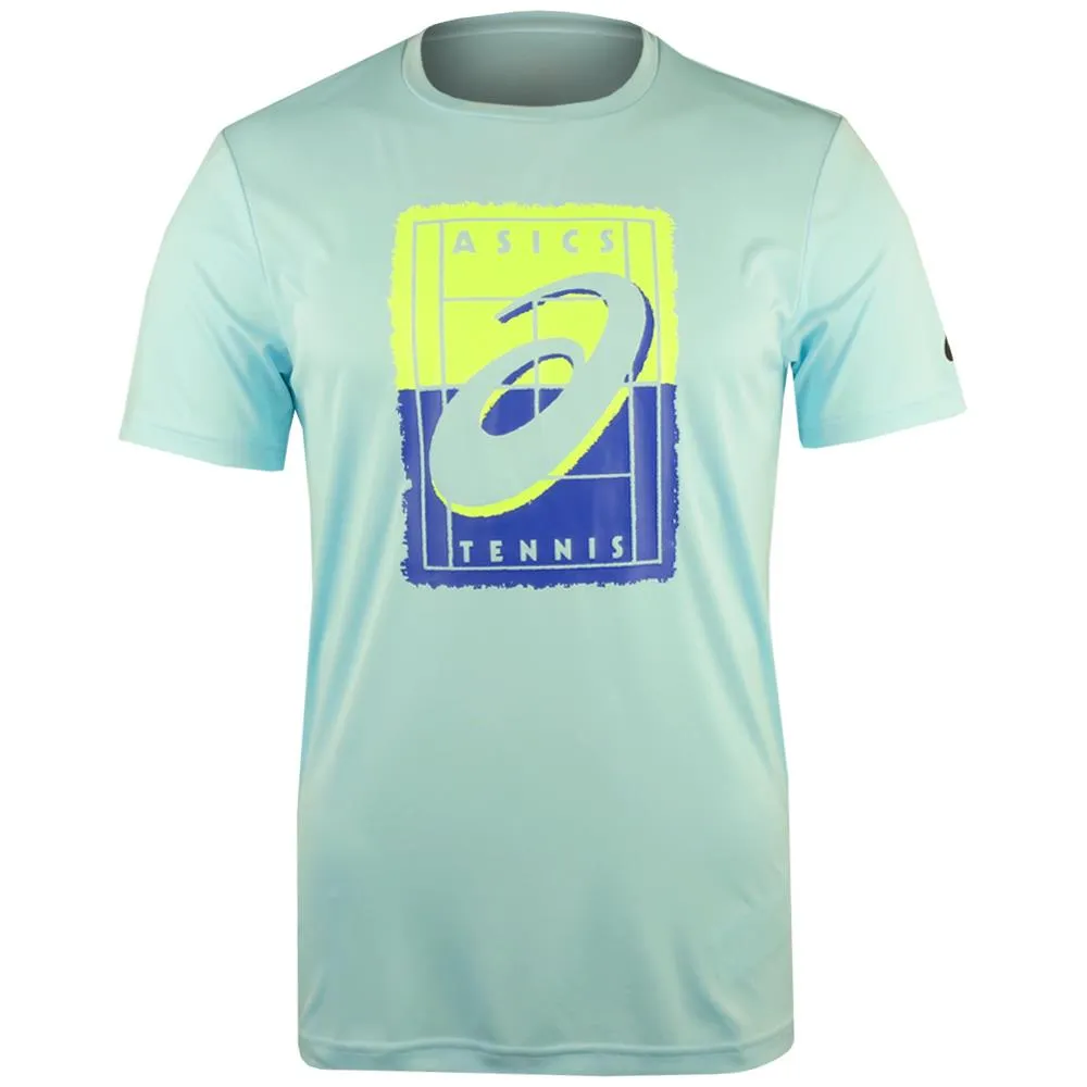 Asics Men's Court Graphic Tee - Aquamarine