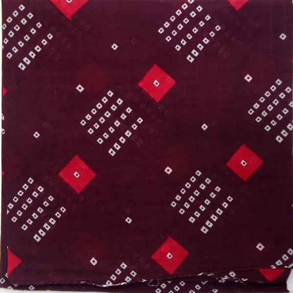 Aubergine & Red Spotted Handkerchief