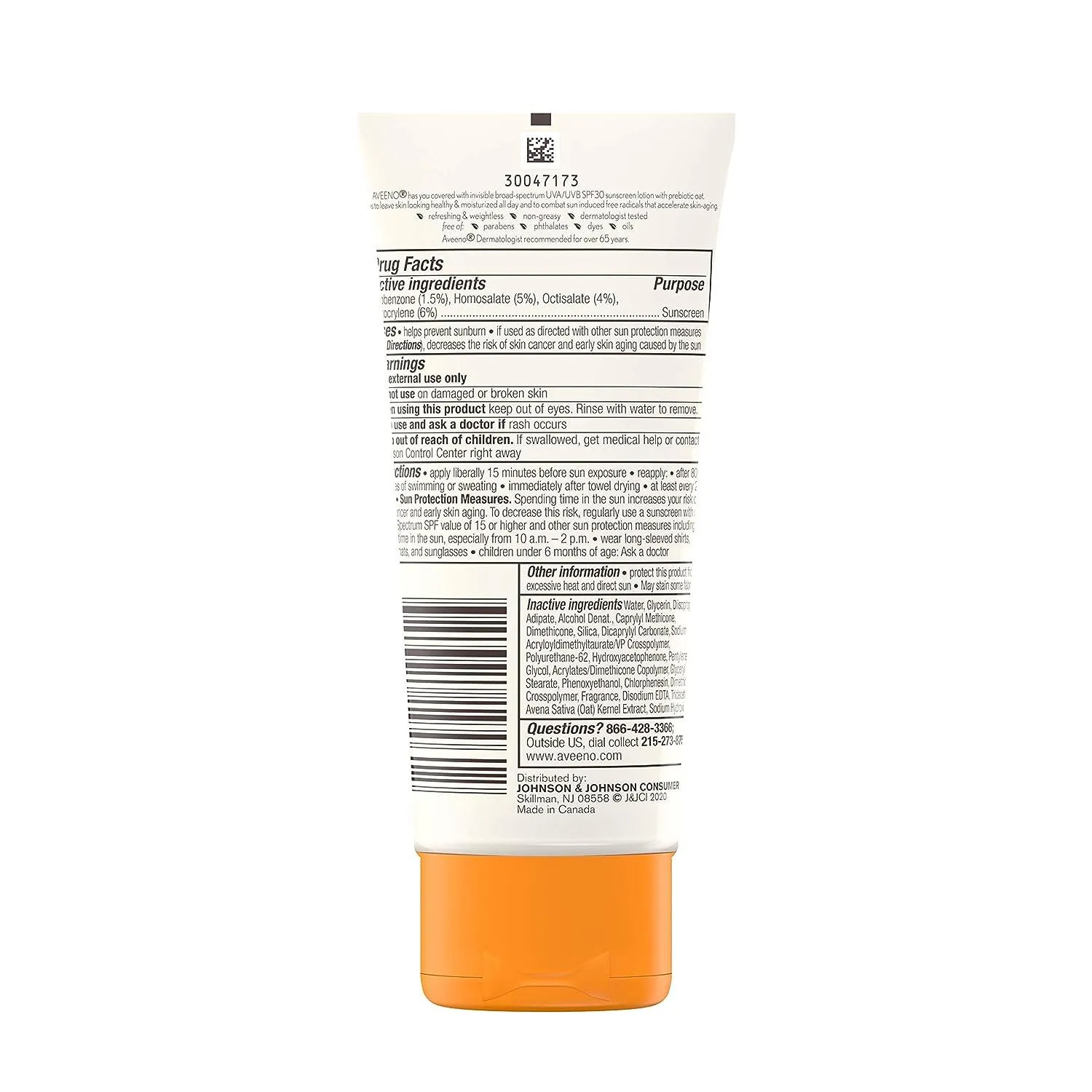 Aveeno Protect   Hydrate Body Lotion SPF 30 - 3 oz.