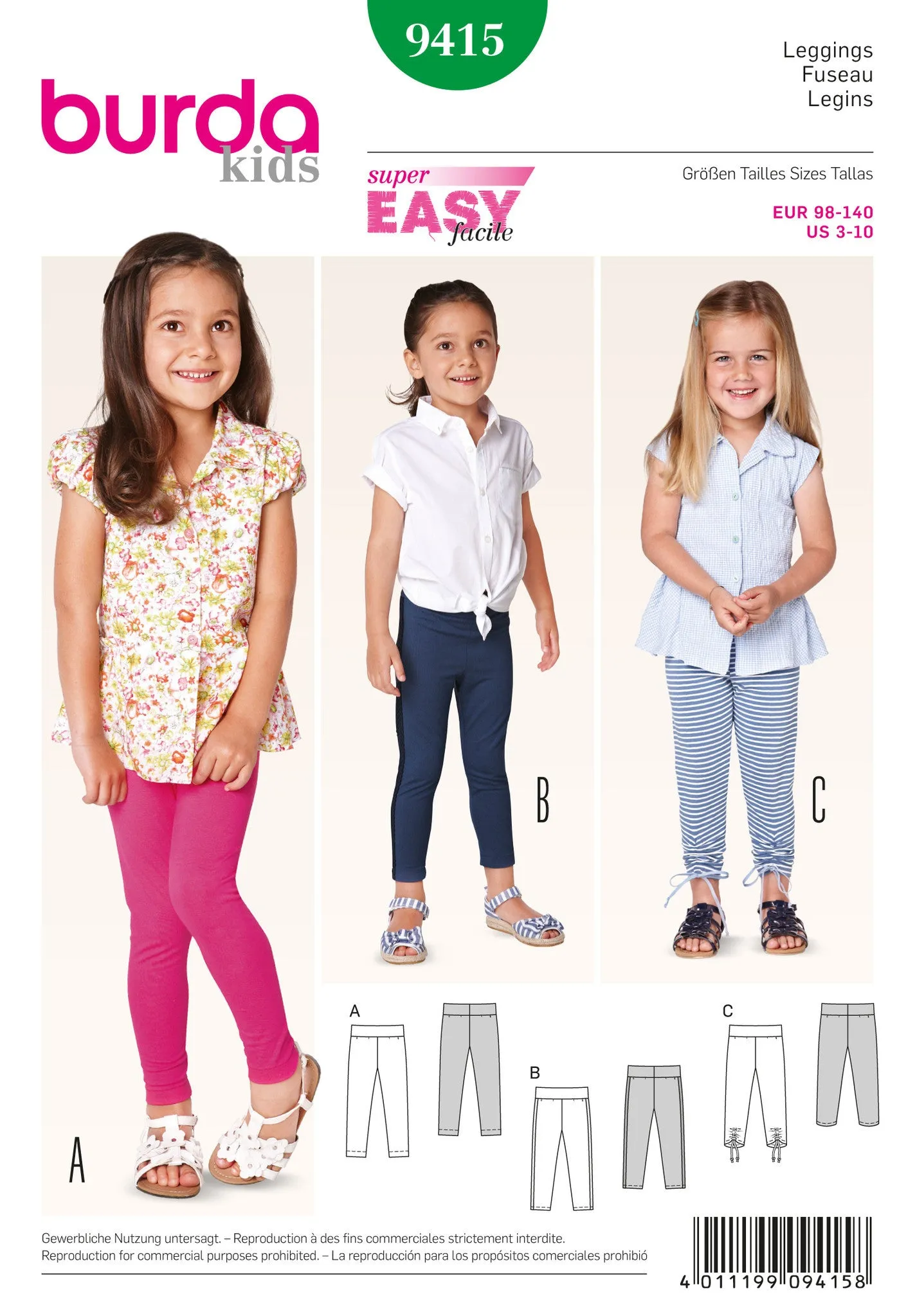 BD9415 Girls' Pants | Easy