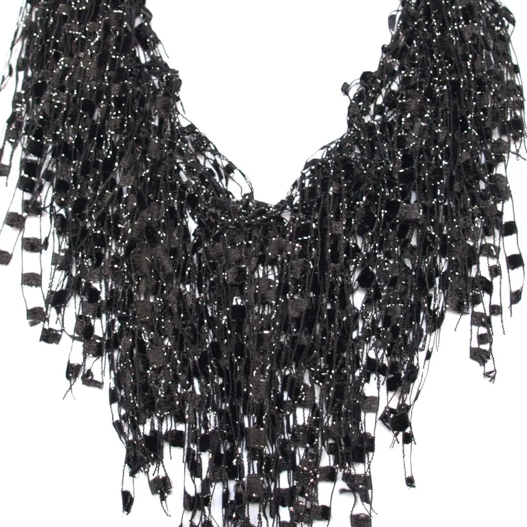 Black Statement Necklace Scarf