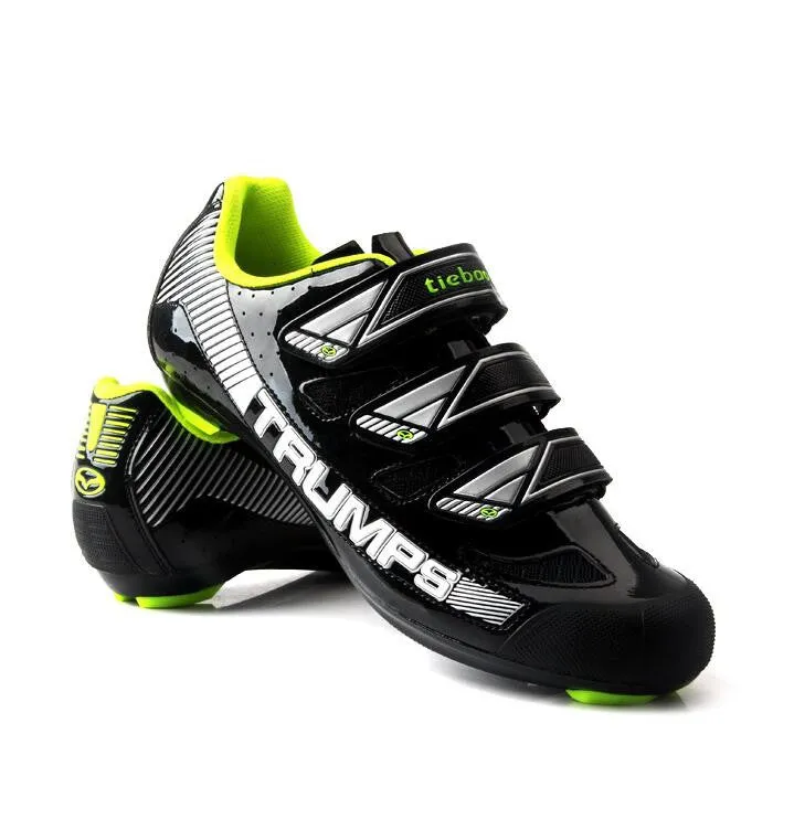 Black White Road Bike Racing Shoes