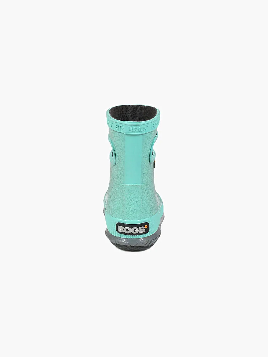 BOGS Turquoise Glitter Skipper Toddler Rain Boot