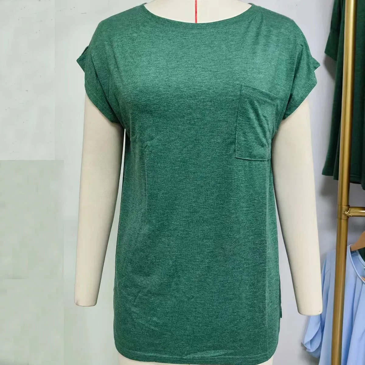 BREATHABLE SWEAT WICKING SOLID COLOR SHORT SLEEVE_CWTSTS0380