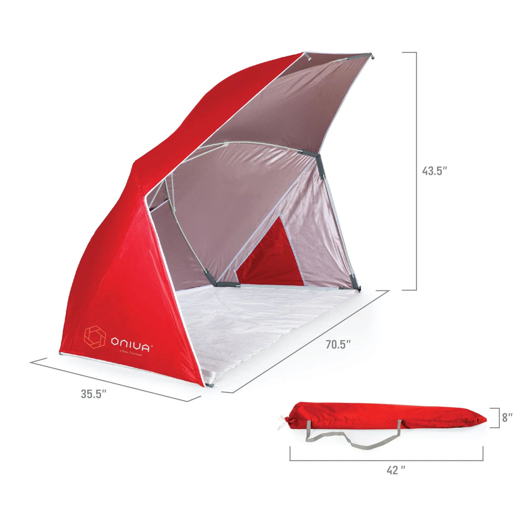 Brolly Beach Umbrella Tent by Picnic Time Family of Brands