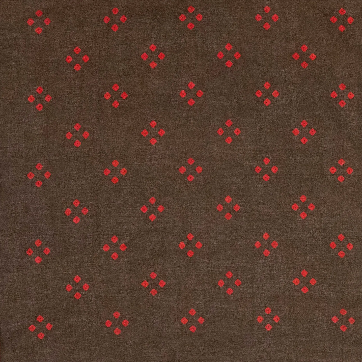 Brown & Red "Spot'd" Handkerchief