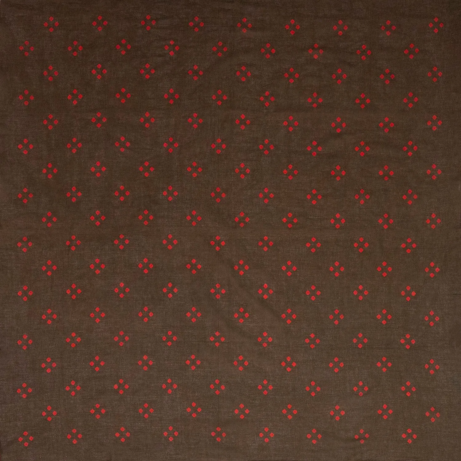 Brown & Red "Spot'd" Handkerchief