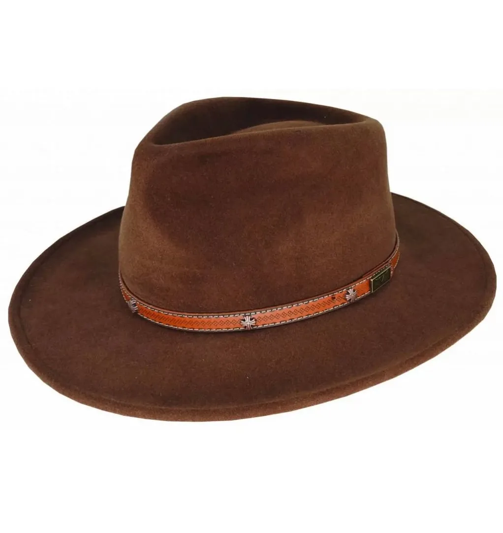 Bruno Fedora - Velour Fur Felt - Chocolate