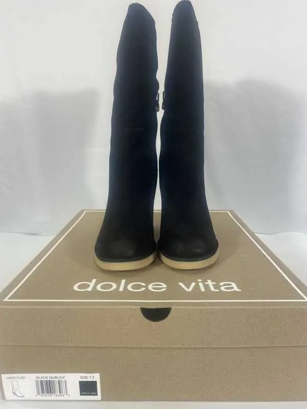 CADDIE PLUSH BOOTS BLACK NUBUCK - re:vita