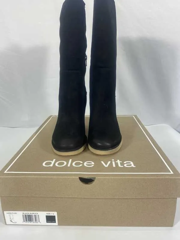 CADDIE PLUSH BOOTS BLACK NUBUCK - re:vita