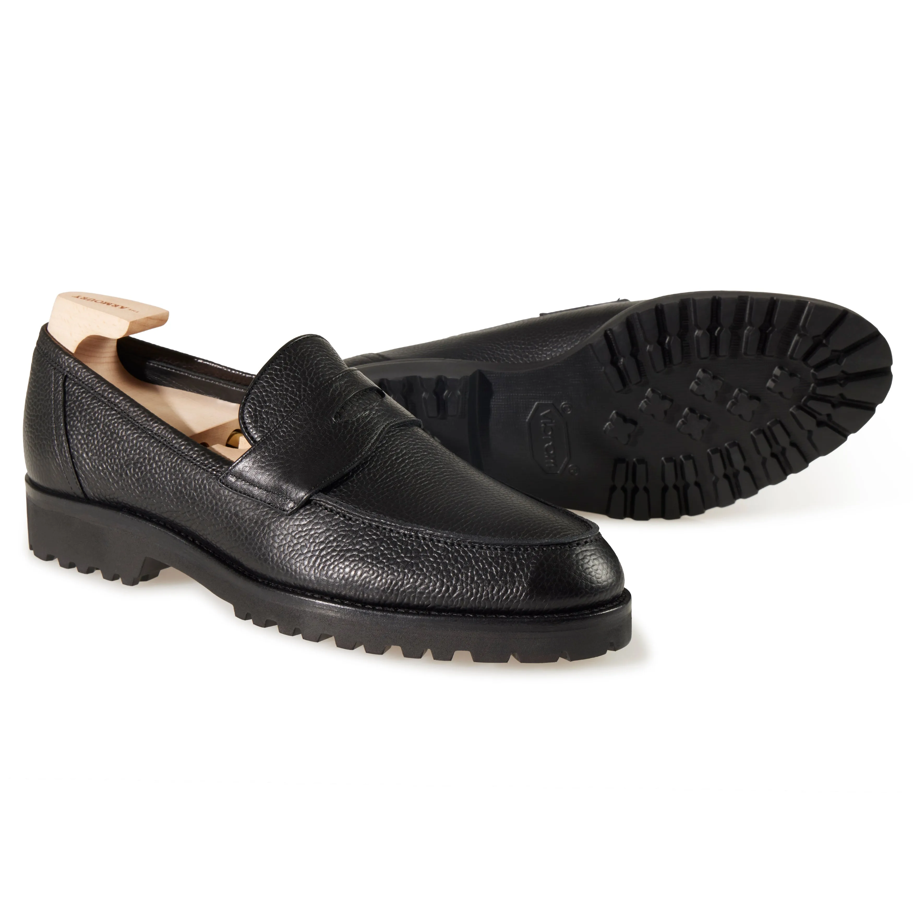 Calf 'Leggera' Commando Sole Penny Loafer