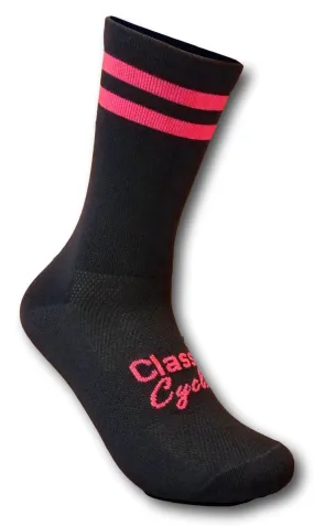 Classic Cycling Equipe Socks - Black Pink