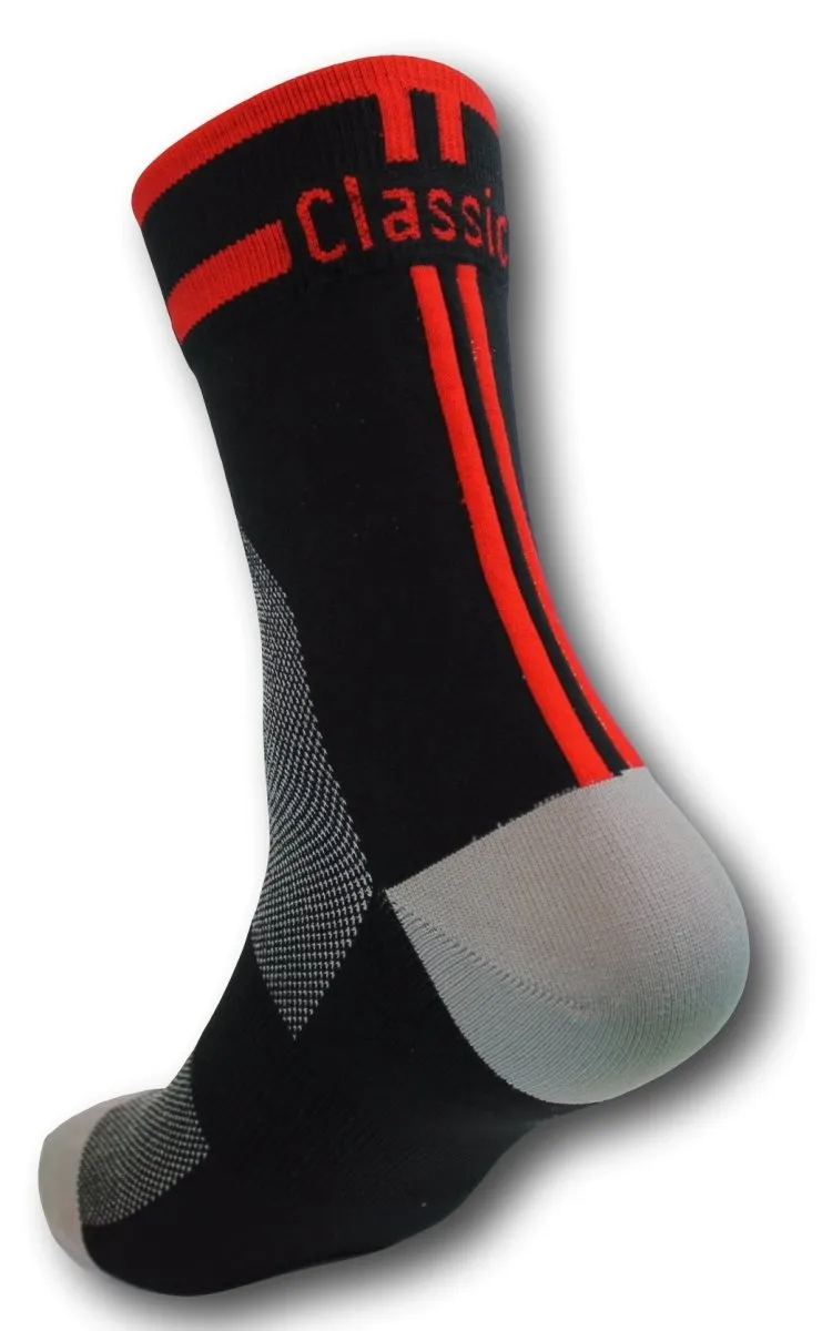 Classic Cycling Sock - Black and Red