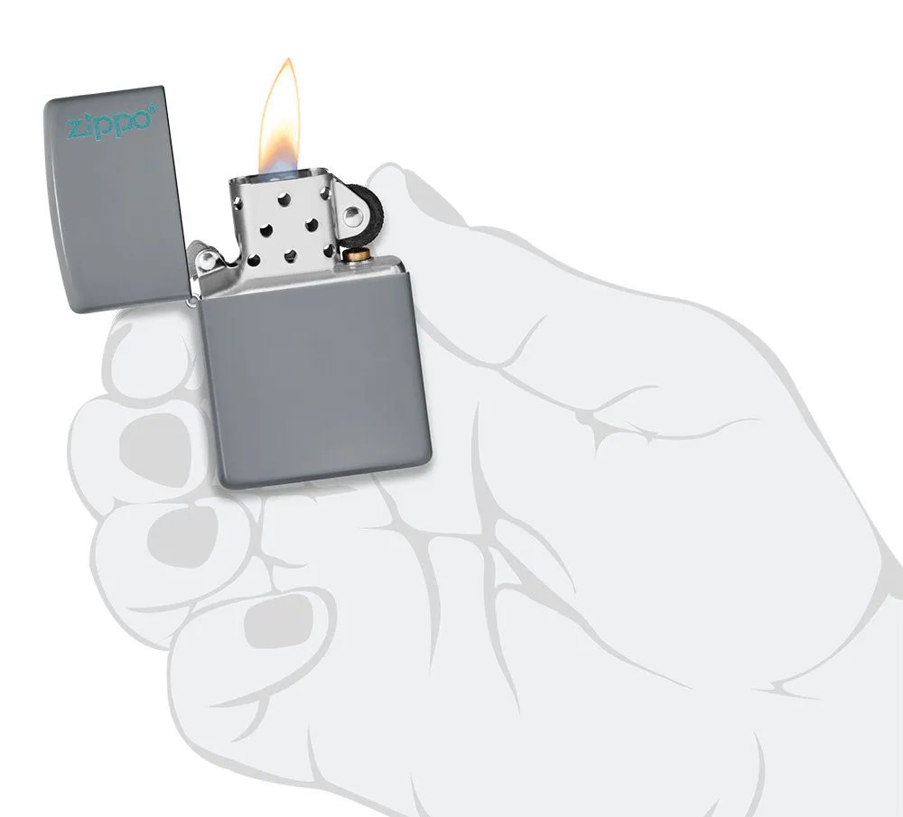 Classic Flat Grey Zippo Logo