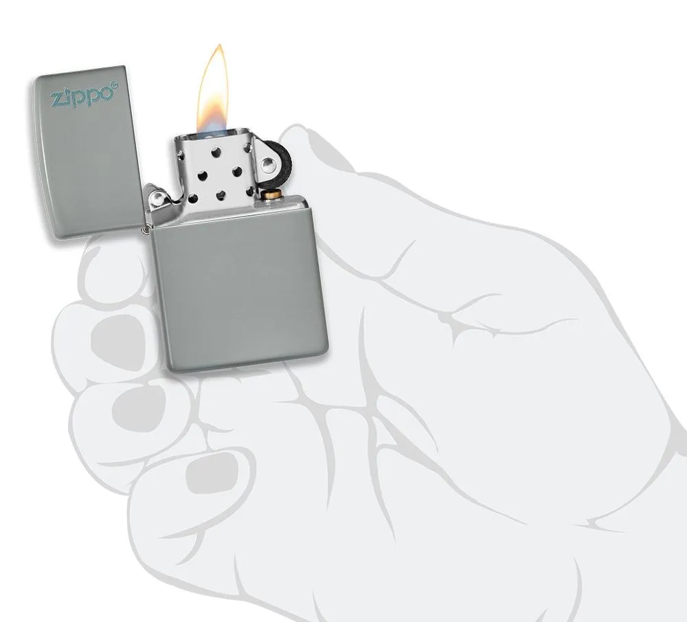 Classic Flat Grey Zippo Logo