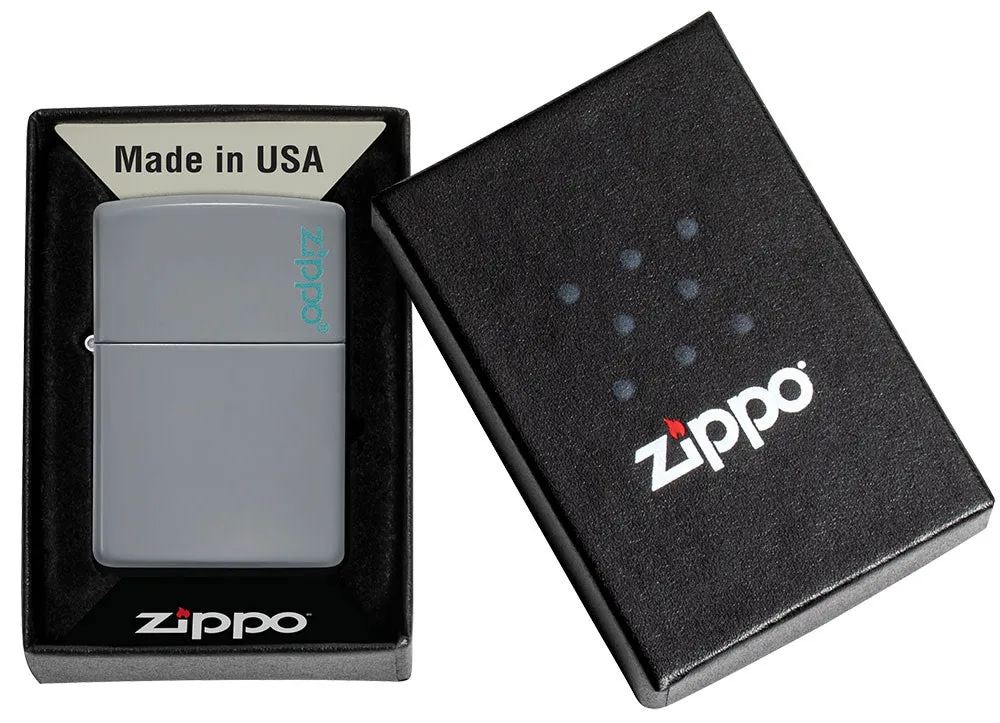 Classic Flat Grey Zippo Logo