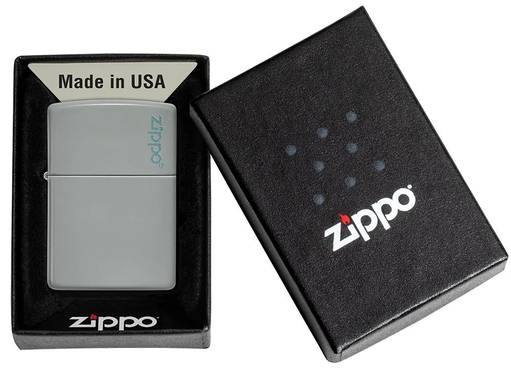 Classic Flat Grey Zippo Logo