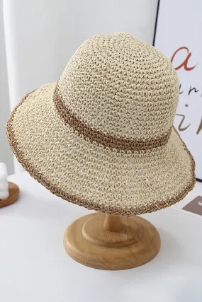 COLOR BLOCK STRAW HAT