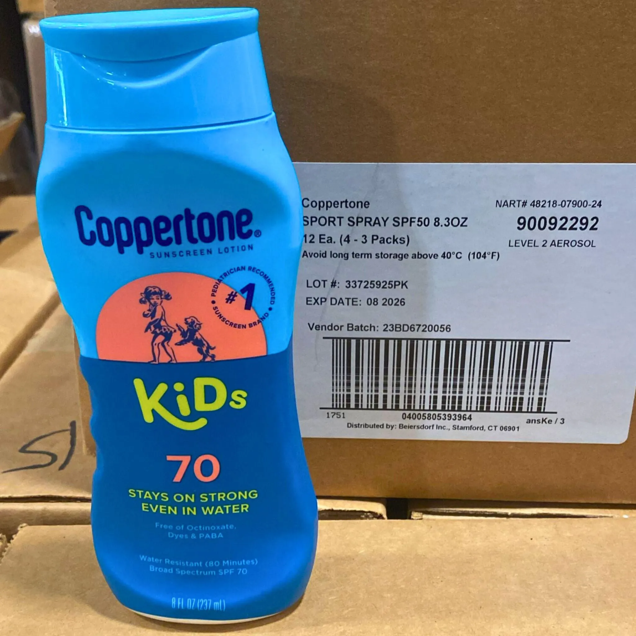 Coppertone Sunscreen Lotion Kids SPF 50 (65 Pcs Lot)