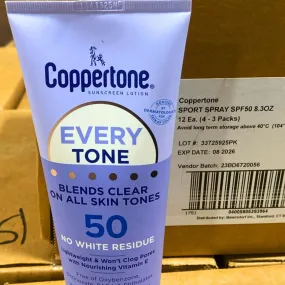 Coppertone Sunscreen Lotion SPF 50 (65 Pcs Lot)