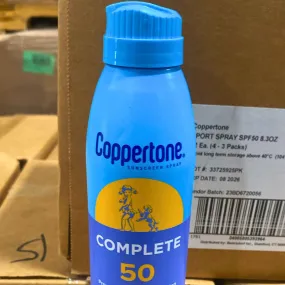 Coppertone Sunscreen Spray Complete 5.5OZ (62 Pcs Lot)