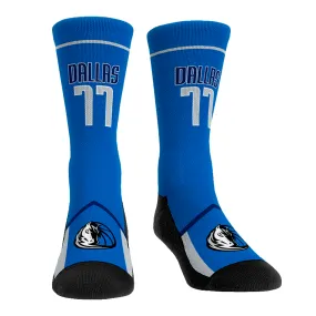 DALLAS MAVERICKS ROCK 'EM DONCIC JERSEY CREW SOCKS