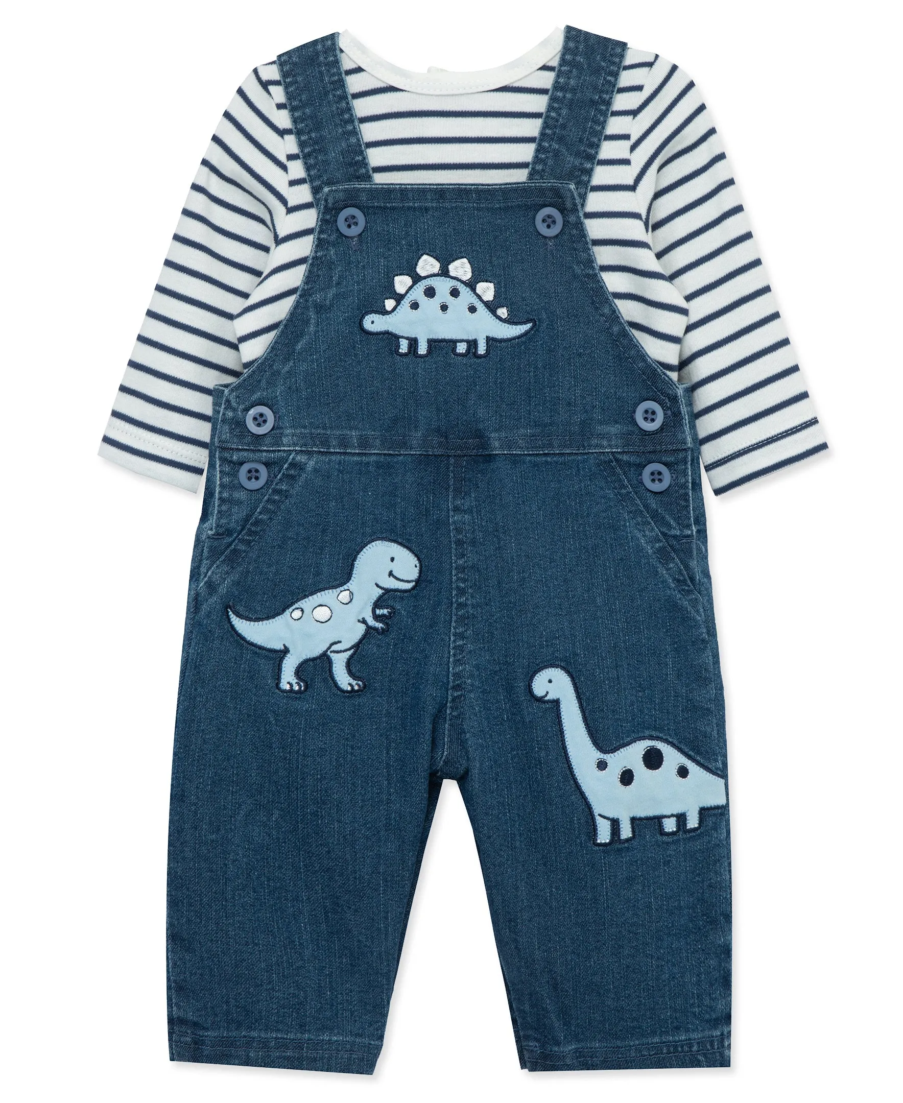 Dino Woven Overall Set (12M-24M)