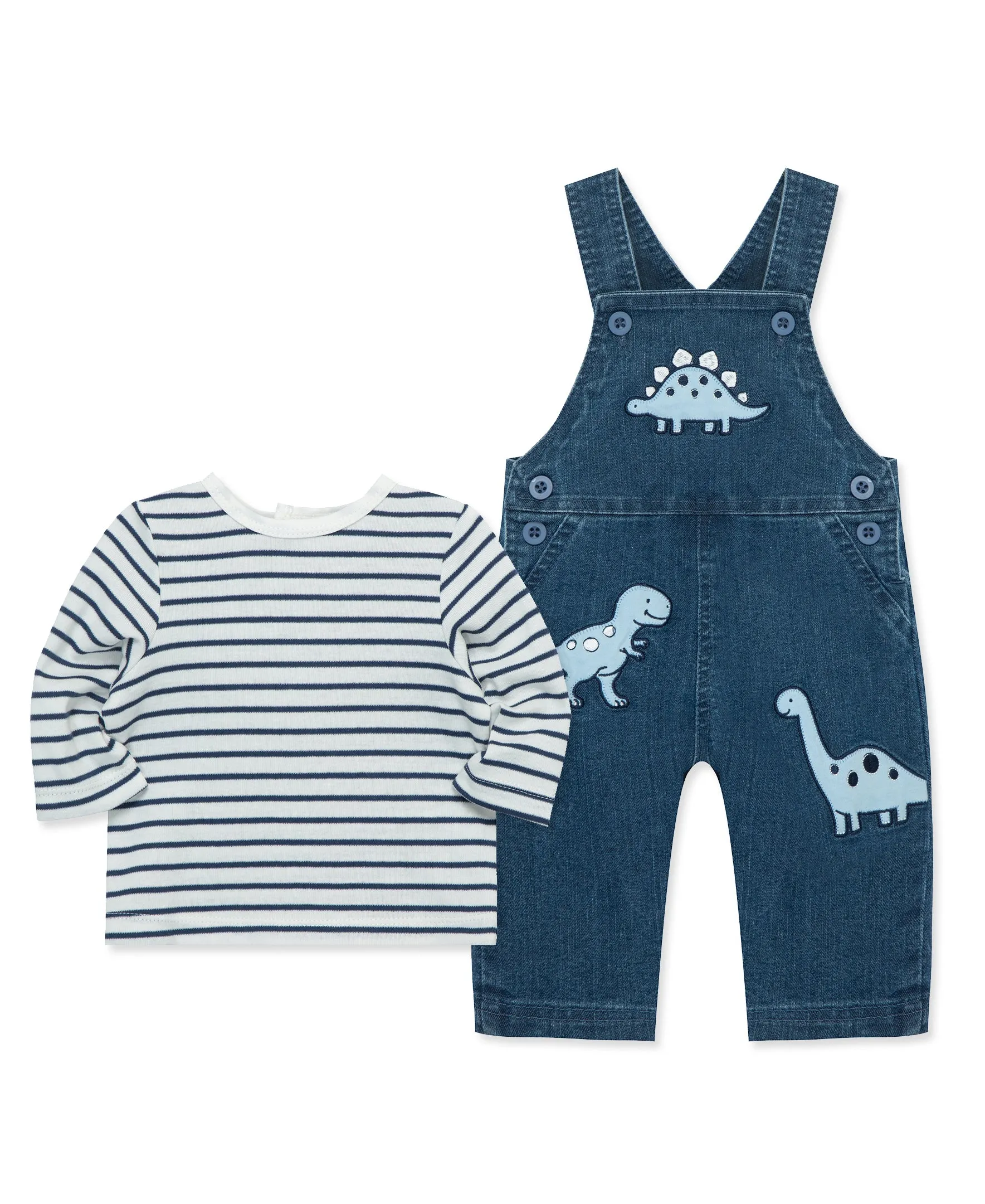 Dino Woven Overall Set (12M-24M)