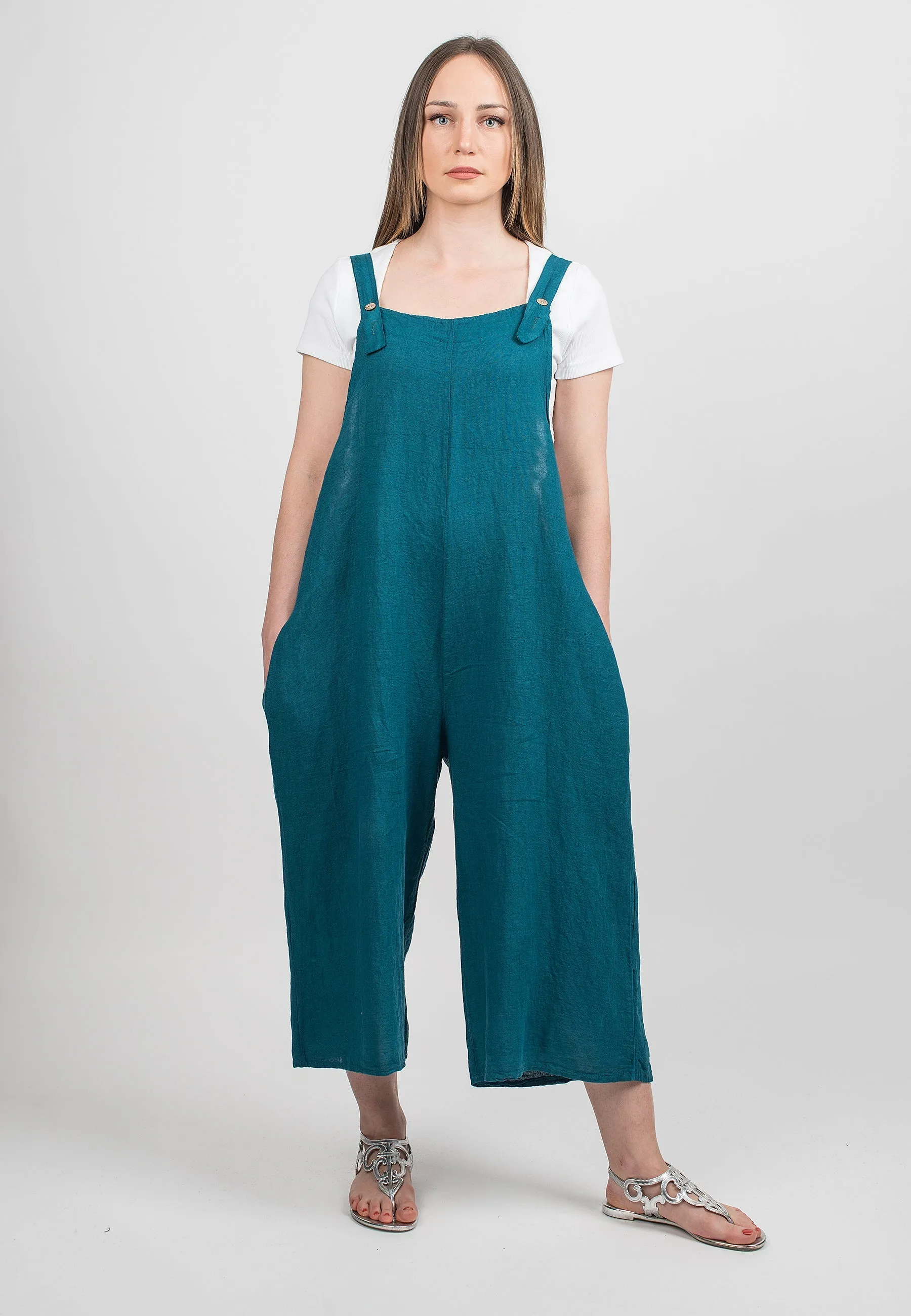 Dungarees 100% linen