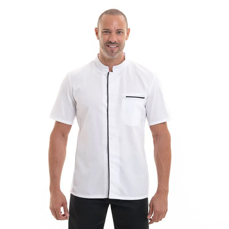 EKOL Men's White Short Sleeve Kitchen Coat - ROBUR