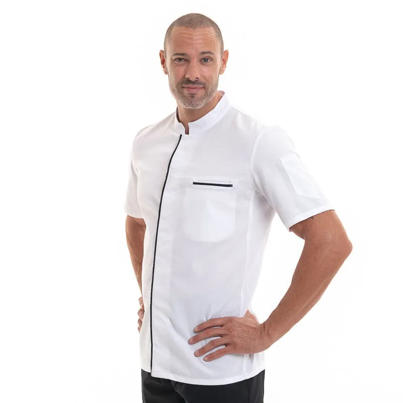 EKOL Men's White Short Sleeve Kitchen Coat - ROBUR