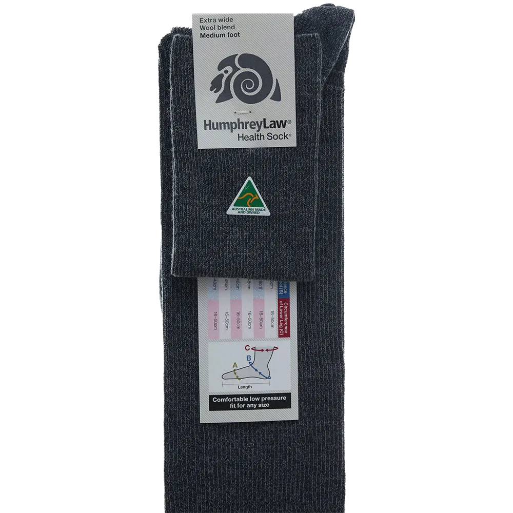 Extra Wide Wool Blend Health Sock