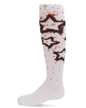 Girls' Graffiti Star Knee-High Socks