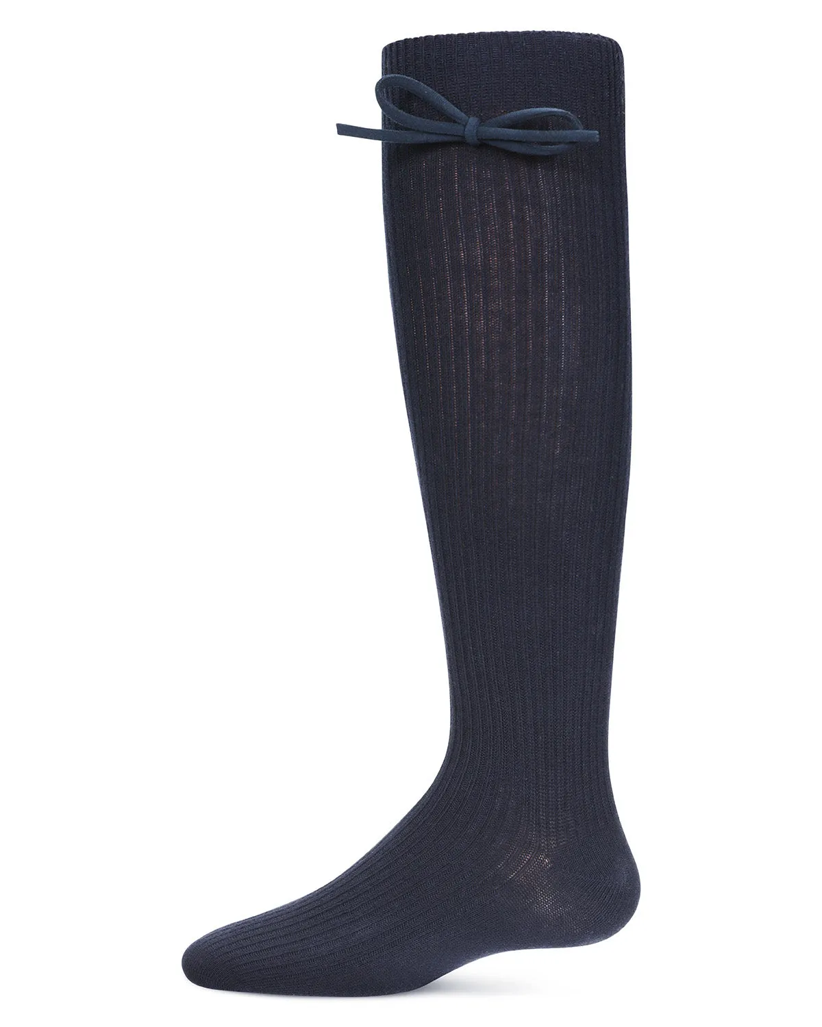 Girls' Ribbed Bow Knee-High Socks