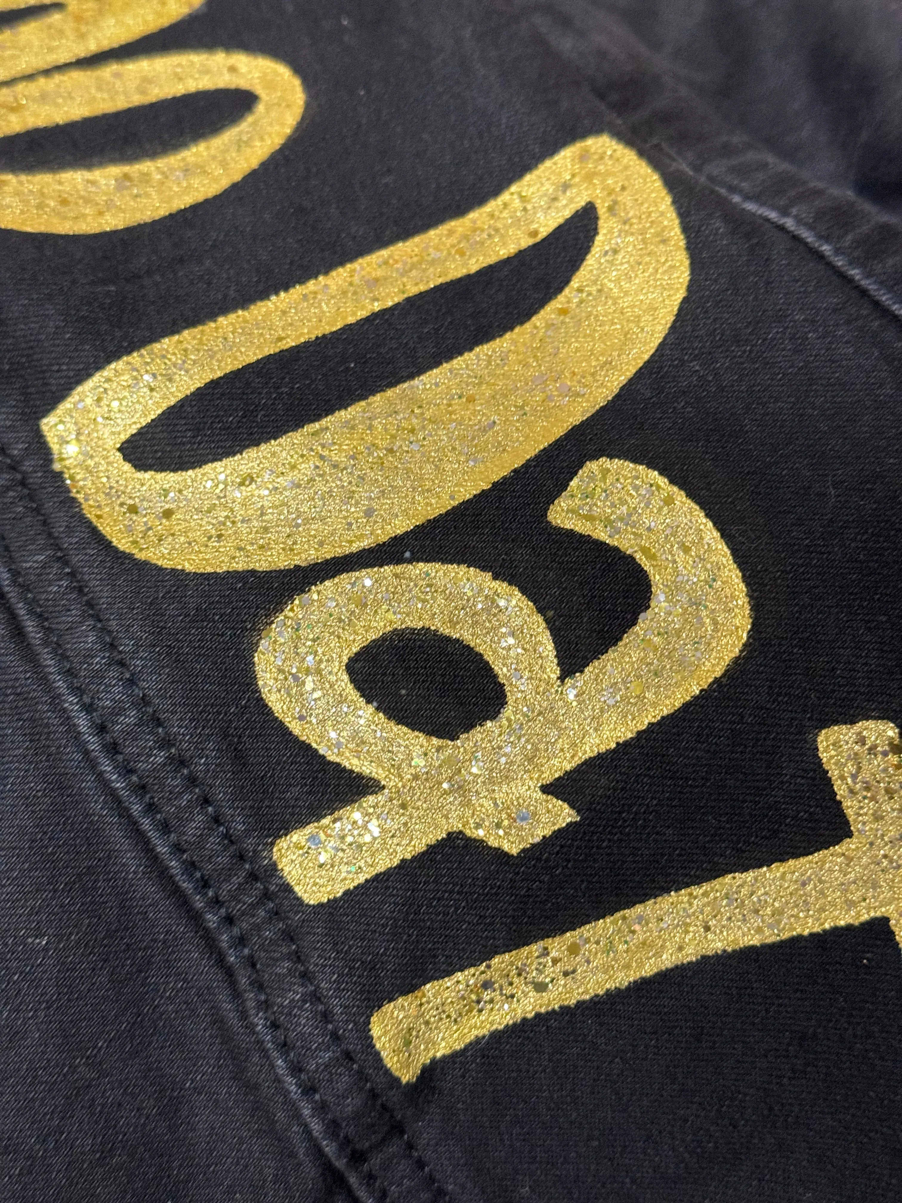 Hand Painted Jean Jacket: “Who Dat”, New Orleans Jacket, Hand Painted, NOLA Saints, Louisiana