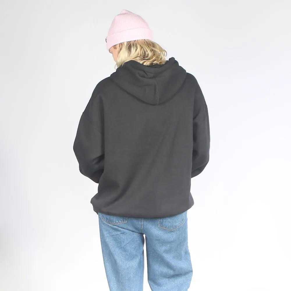 I Ride Sideways DWR Oversized Fit Womens Hoodie Big Bear Black