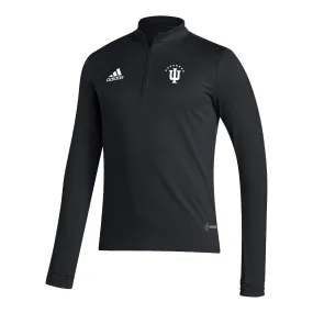 Indiana Hoosiers Adidas 8-Star Soccer Black 1/4 Zip Jacket