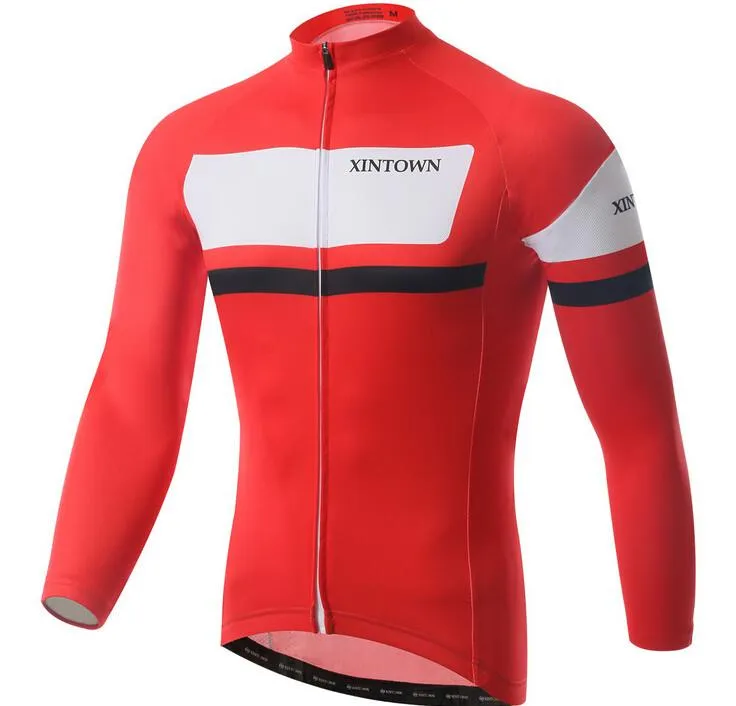 Italy Red and White  Long Sleeve Cycling Jersey Set